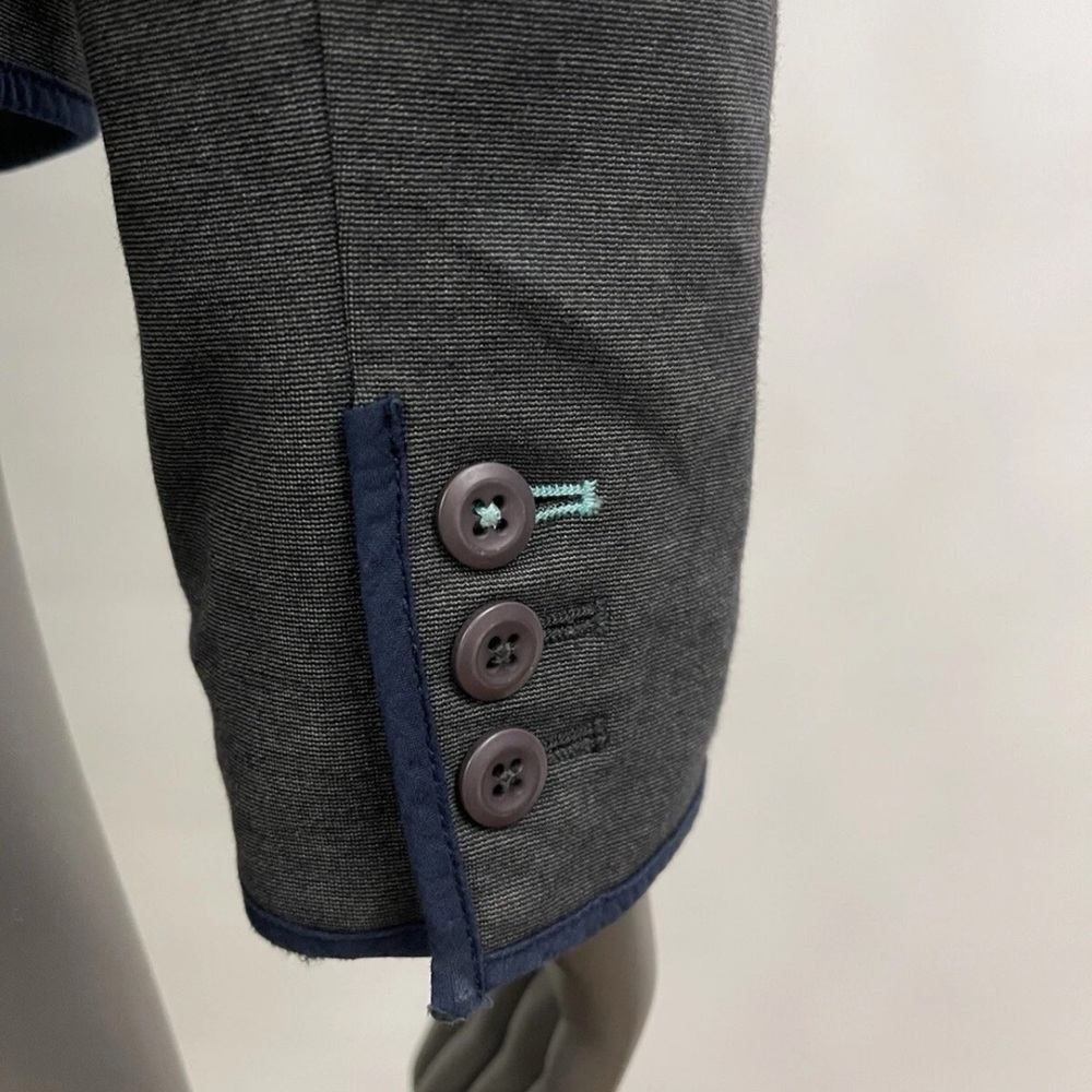 Boden Blazer Sz 8 Gray 3-Button Lined Floral Silk Lining Academia Preppy Office - Picture 8 of 13